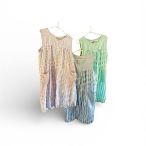 Vintage cotton set of 3 nightgown, Digby fashion XL